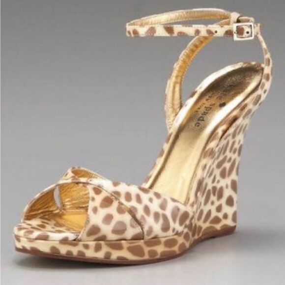 Kate Spade Vero-Ocelot Giraffe Print Wedges - Picture 3 of 15